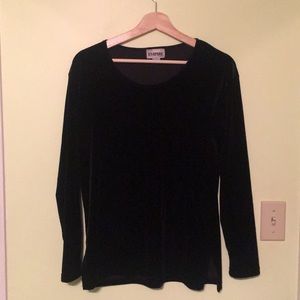 Long Sleeve Velvet Top
